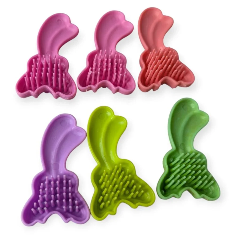 Vintage 1980s My Little Pony G1 Glow 'n Show Butterfly Hair Brushes Lot of 6